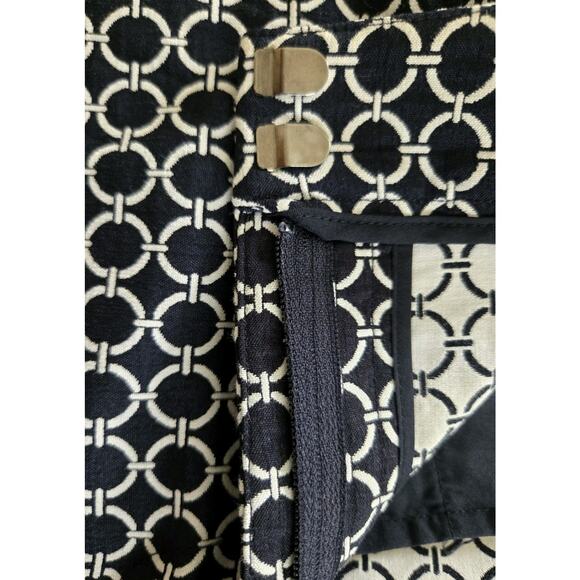 Talbots Womens Black Lattice Jacquard Hampshire Straight Leg Ankle Pants Sz 14WP - Picture 2 of 9